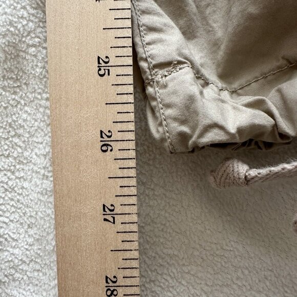 Khaki Cargo Pants Drawstring Waist Elastic Cuffs Adjustable Fit 5 Pockets - Picture 6 of 6
